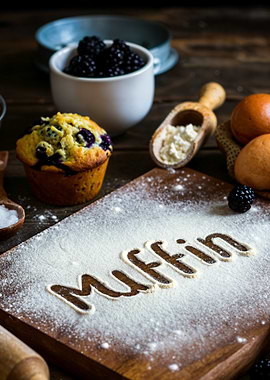 Muffin Baking Still Life