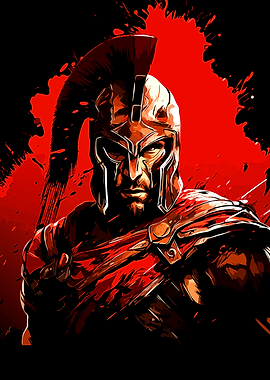 Spartan Warrior Illustration