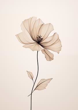 Elegant Sepia Flower