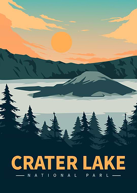 Crater Lake National Park Poster