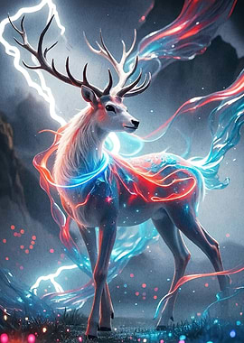 Mystical Deer Neon Lights