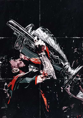 Soccer Player Kissing Trophy