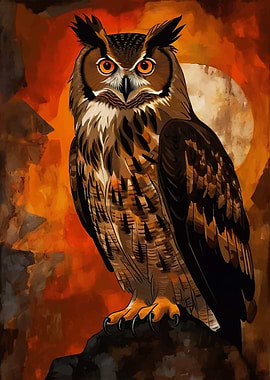 Majestic Barn Owl Painting