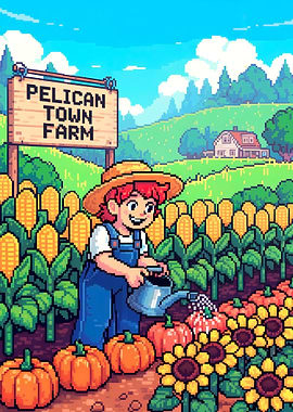 Pelican Town Farm Pixel Art