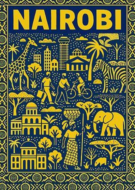 Nairobi Cityscape Illustration