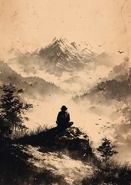 Mountain Meditation Sketch