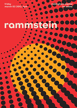 Rammstein Concert Poster, Nottingham 2012