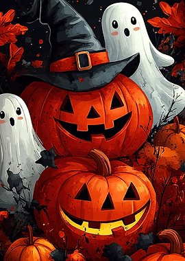 Halloween Pumpkins Ghosts