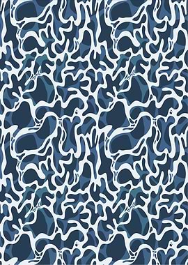Abstract Blue and White Pattern