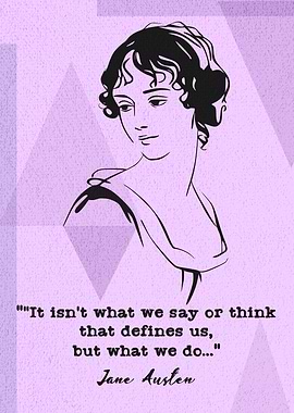 Jane Austen Quote Portrait