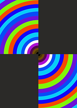 Colorful Concentric Circles Abstract