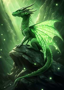 Emerald Dragon Perched Rock