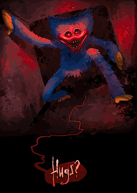 Creepy Huggy Wuggy Illustration