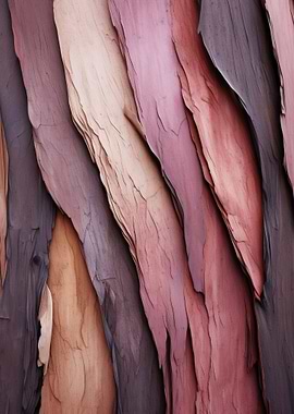Abstract Wood Bark Texture in Pink Tones