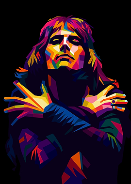 Freddie Mercury Colorful Pop Art Portrait