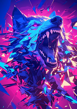 Abstract Wolf Portrait