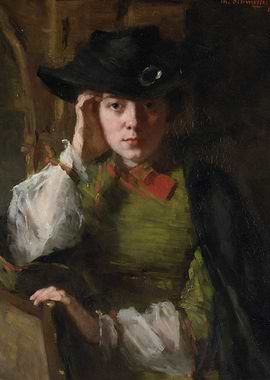 Portrait of a Woman with Hat