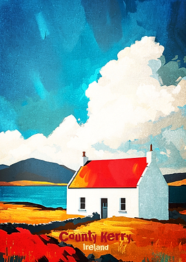 County Kerry Ireland Travel Poster
