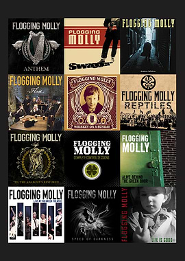 Flogging Molly Album Covers Collage
