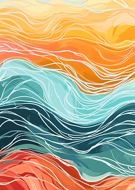 Abstract Waves of Color
