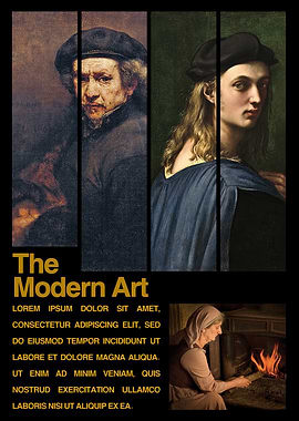 Modern Art Collage with Portraits