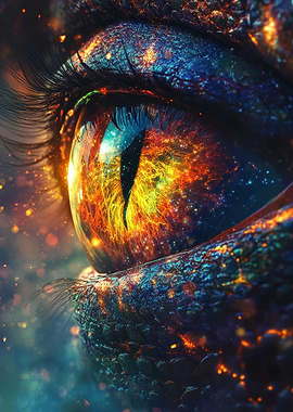 Dragon's Eye: Fiery Galaxy Gaze