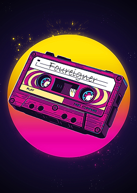 Foreigner Cassette Tape Retro Art