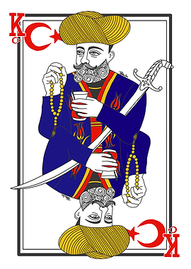 Ottoman Sultan King Playing Card Tarot