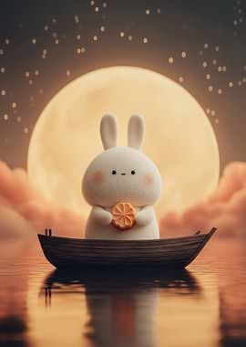 Cute Bunny on Boat