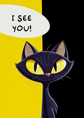 I See You! Black Cat
