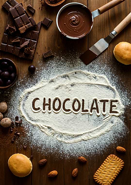 Chocolate themed food photography