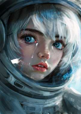 Astronaut Girl Portrait