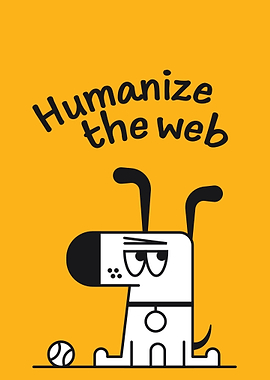Humanize the web dog illustration