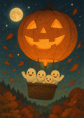 Halloween Pumpkin Ghosts