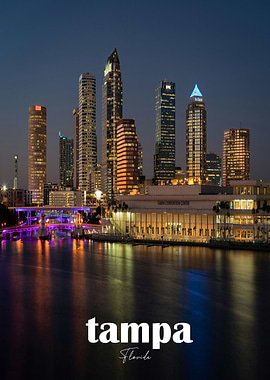 Tampa Florida Cityscape at Night
