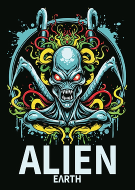 Alien Earth Graphic Illustration