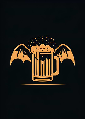 Bat Winged Beer Mug Halloween