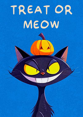 Treat or Meow Halloween Cat