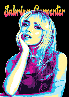 Sabrina Carpenter Pop Art Portrait