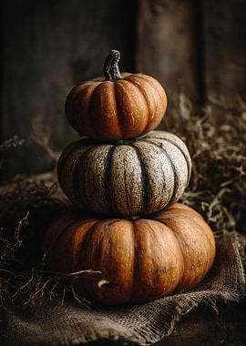 Stacked Halloween Pumpkins