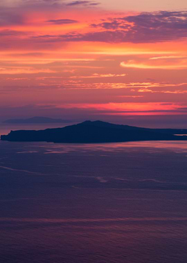 Island Silhouette at Sunset