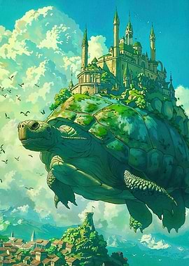 Flying Turtle Castle Fantasy