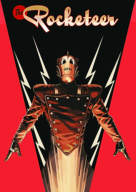 The Rocketeer retro poster art