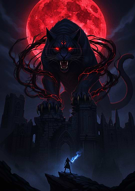 Fantasy Battle: Warrior vs. Giant Panther