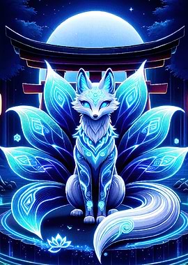 Nine-tailed fox mystical