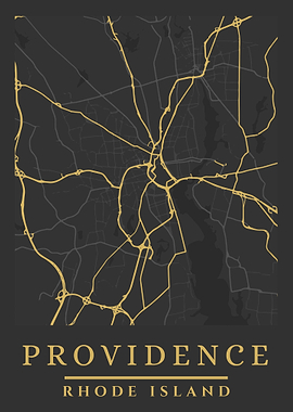 Providence Rhode Island Map Art