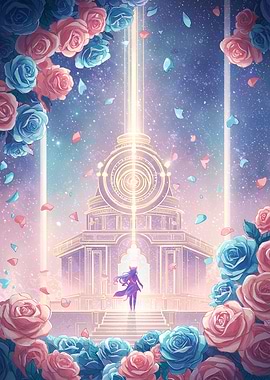 Magical Girl Temple with Roses