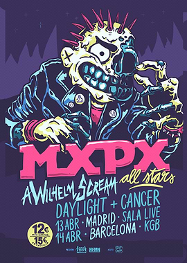 MXPX Concert Poster with Zombie