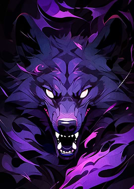 Purple Wolf Animal