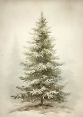 Christmas Tree in Winter